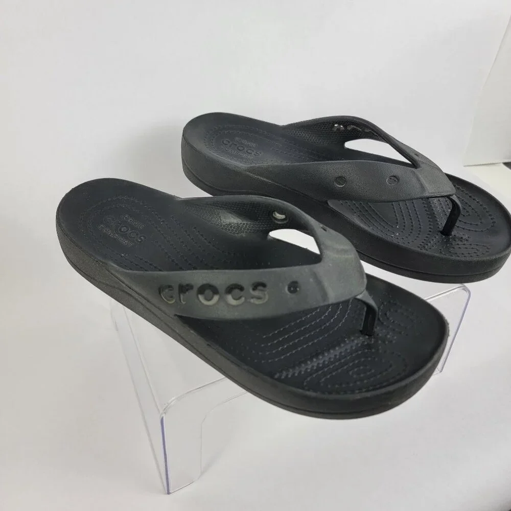Crocs Via Collection‎ Sandals Women's 8 Flip Flop Waterproof Thong Comfort Slide